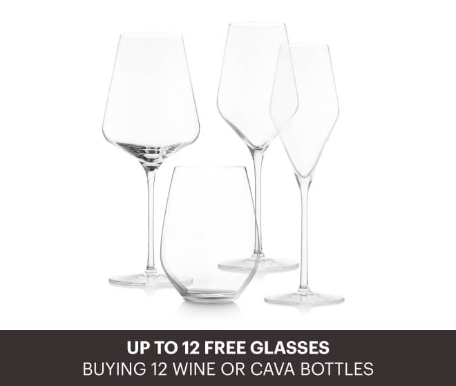 Up to 12 glasses for free buying 12 bottles