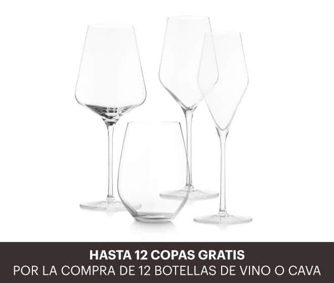 Hasta 12 copas de regalo por la compra de 12 botellas