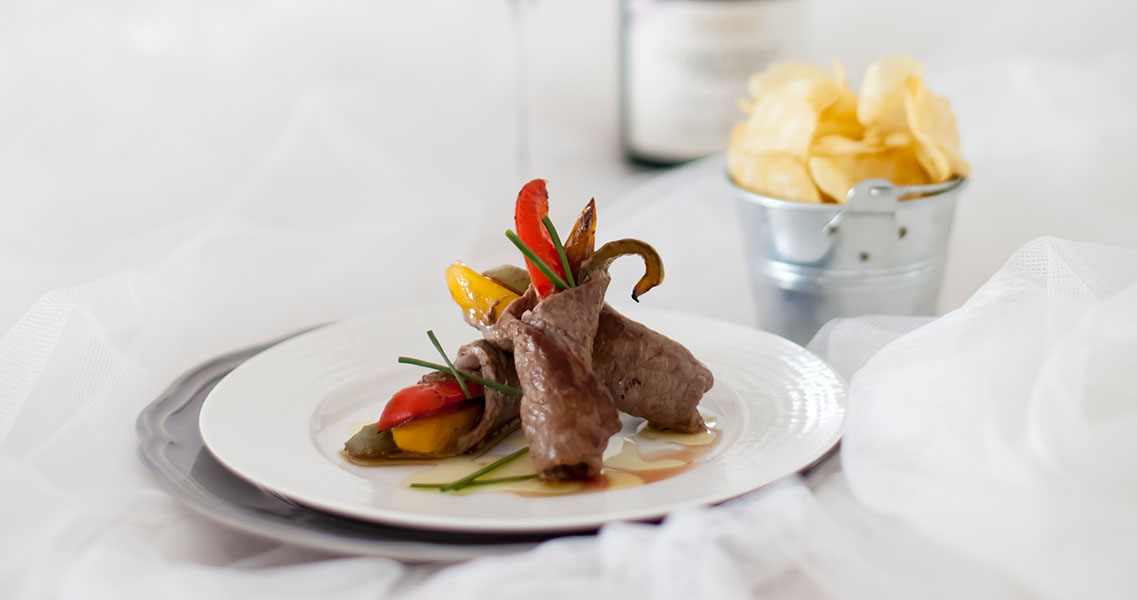 Rollitos de ternera con pimientos