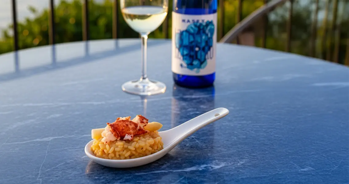 Risotto de llamàntol amb espàrrecs blancs