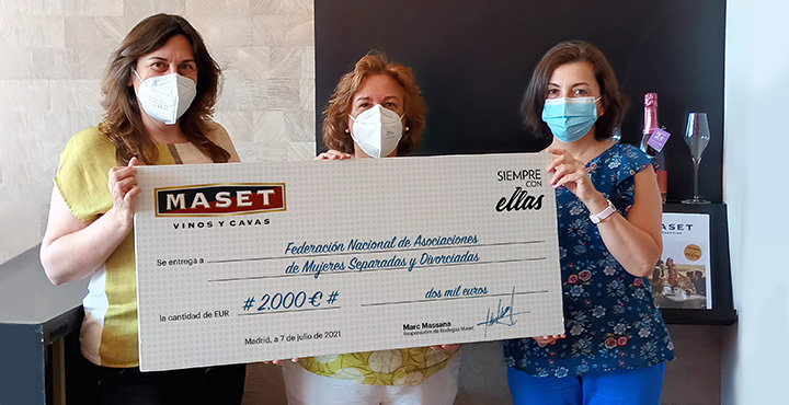 Maset dona 4.000 € a llars d’acollida de dones maltractades