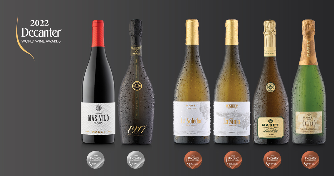 Imagen de los seis vinos premiados 