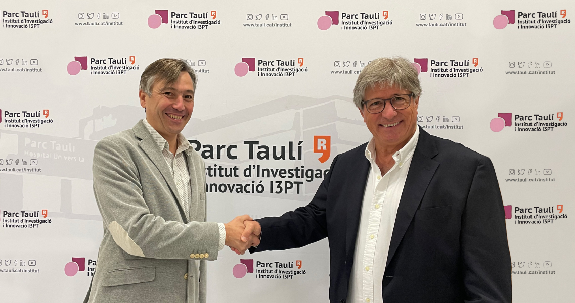 Marc Massana, responsable del celler, i el doctor Lluís Blanch, director de l’Institut d’Investigació i Innovació Parc Taulí (I3PT)