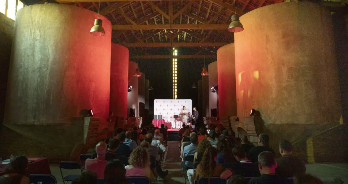 Interior del Celler de Rubí, edicifio que acogió el acto de anuncio de los ganadores